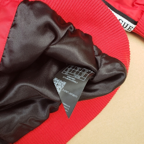 NEW GUESS Zoe Logo Bomber GIRLS Jacket SZ 10 - Picture 6 of 6